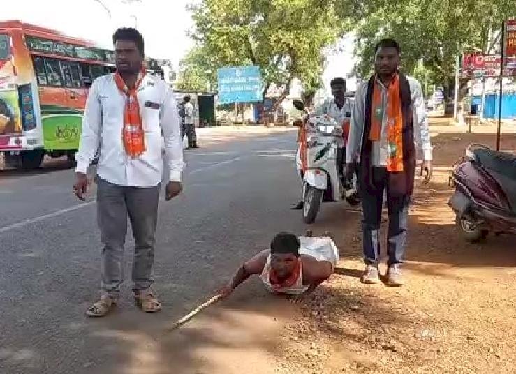 ಮೋದಿ ಶ್ರೇಯಸ್ಸಿಗೆ ಪ್ರಾರ್ಥಿಸಿ ಬನಶಂಕರಿದೇವಿಗೆ ದೀರ್ಘ ದಂಡ ನಮಸ್ಕಾರ